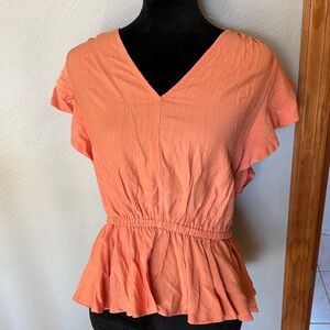 Sam Edelman Coral Ruffle Sleeve Blouse